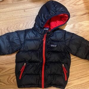 Patagonia Black Jacket with Red Accents
